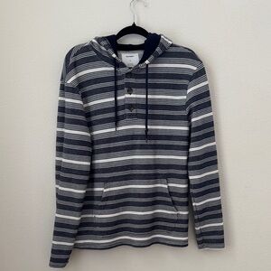 Old Navy Striped Hoodie in Navy and White